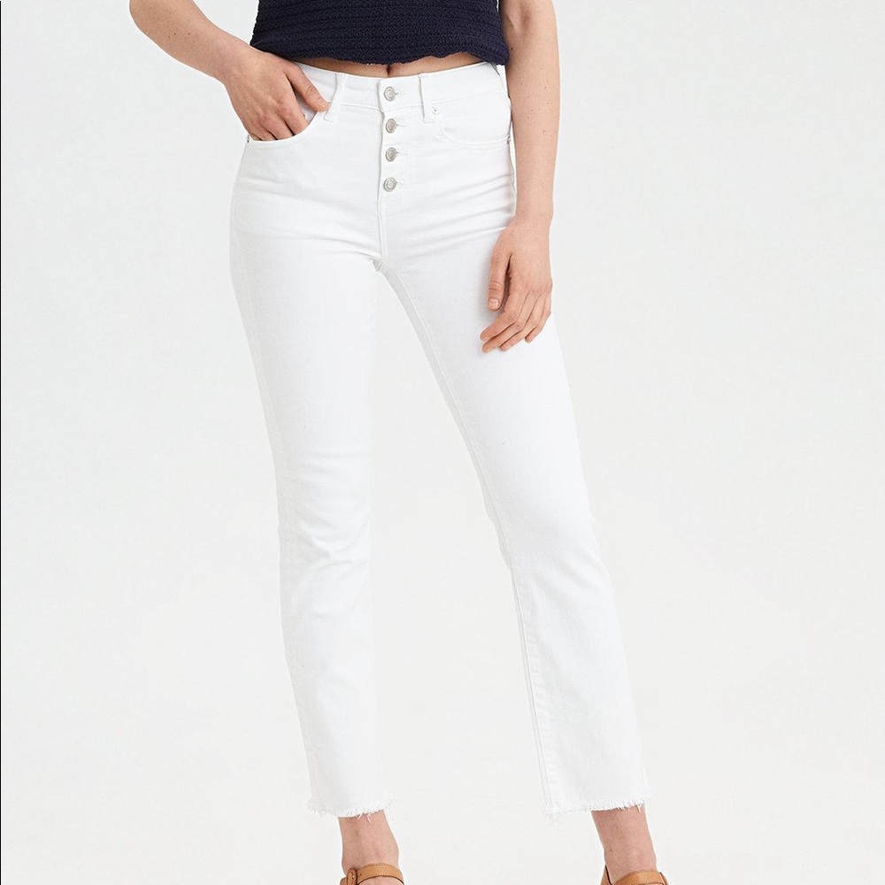 AE White Cropped Jeans